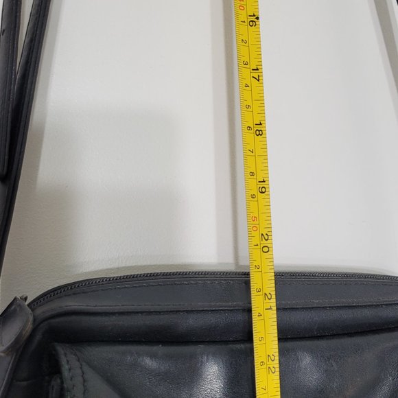 Worthington Rectangle Zip Top Purse Shoulder Bag Crossbody Black Leather Casual - Picture 8 of 15